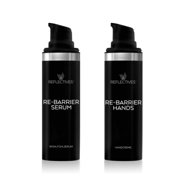 Re-Barrier Face & Hands-Set mit Serum und Handpflege.